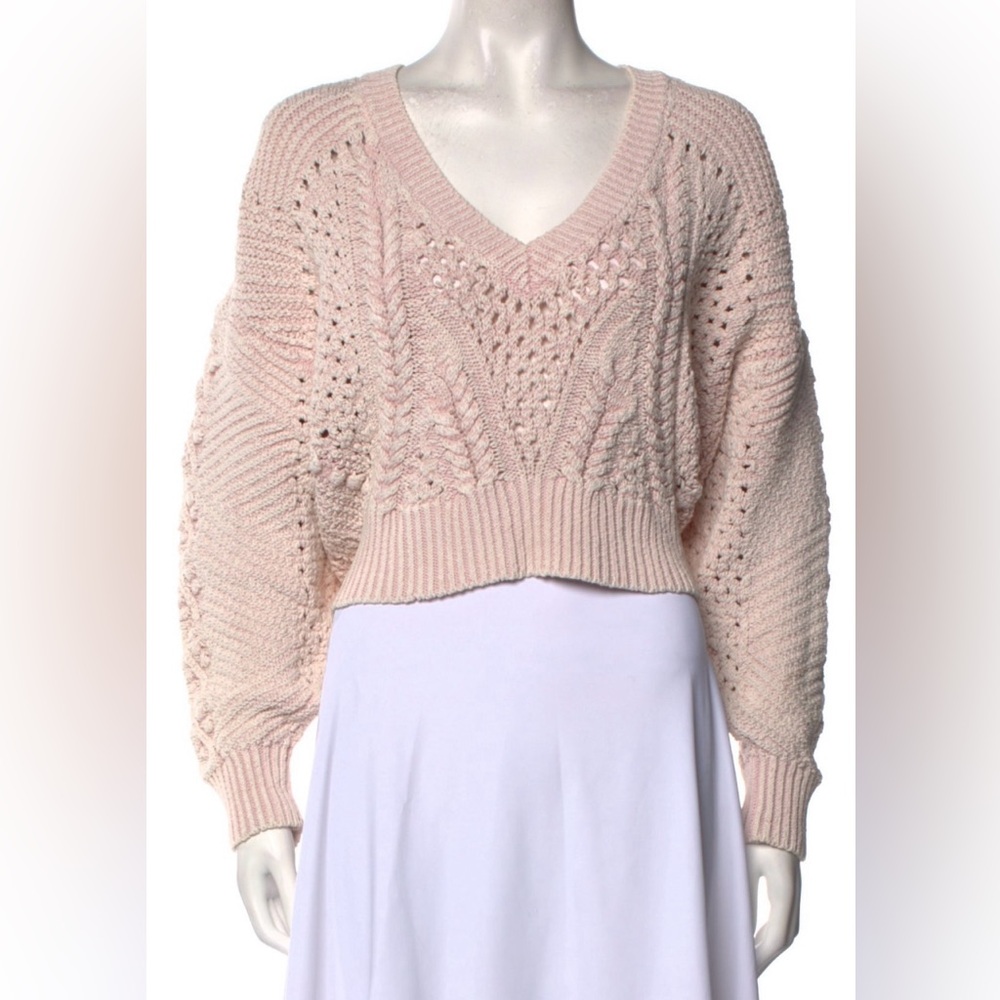 IRO Soft Pink V-Neck Sweater